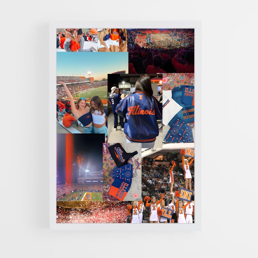 Poster Illinois United – affiche Basketball (vue 3)